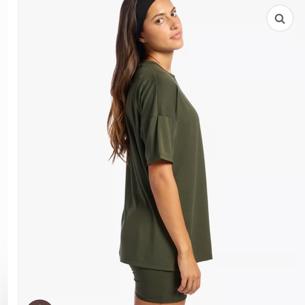 Nuuds FULL SET Original Biker Short and Oversized T-Shirt Darkest Olive‎ Medium - Picture 13 of 14